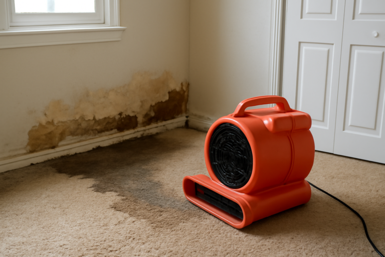 High-Velocity Air Mover Drying