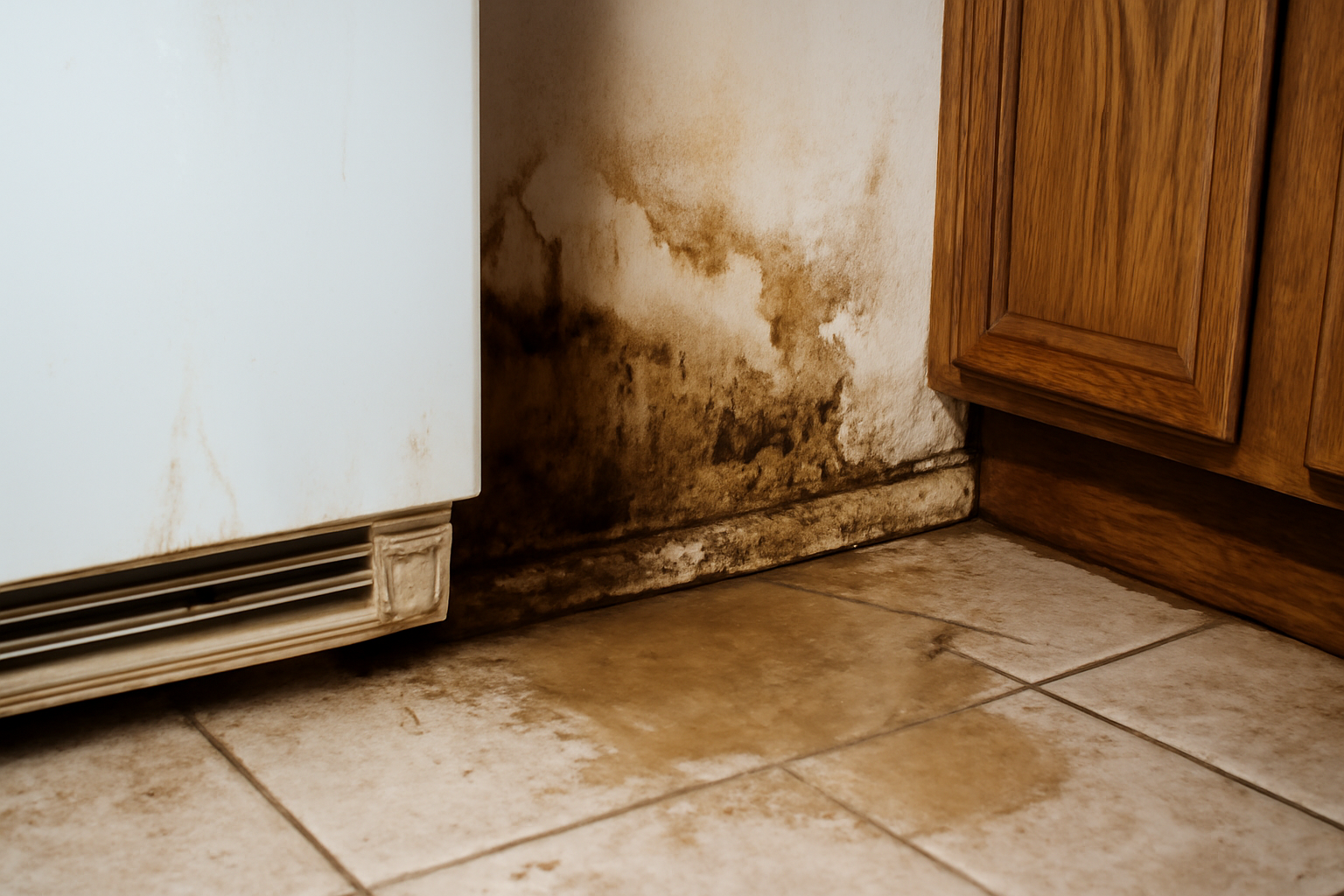 Ice Maker Line Leak Water Removal in Aubrey, TX