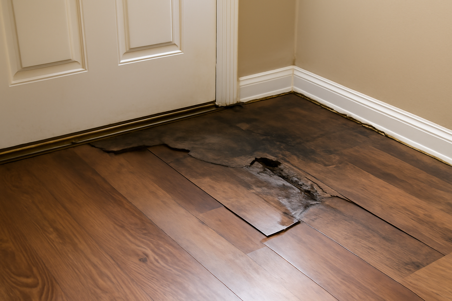 Laminate Floor Water Damage Restoration in Bedford, TX