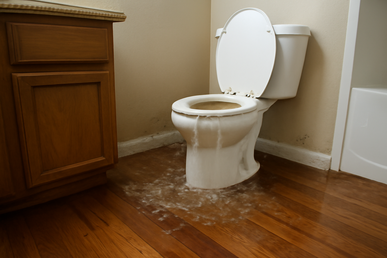 Toilet Overflow Water Removal in Trophy Club, TX