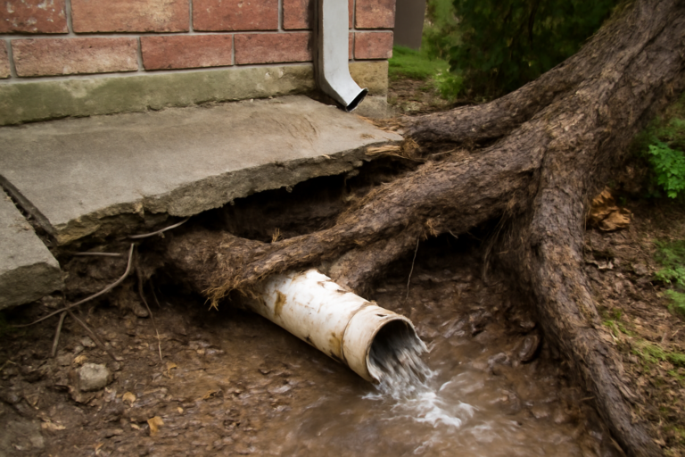 Tree Root Pipe Damage Water Removal